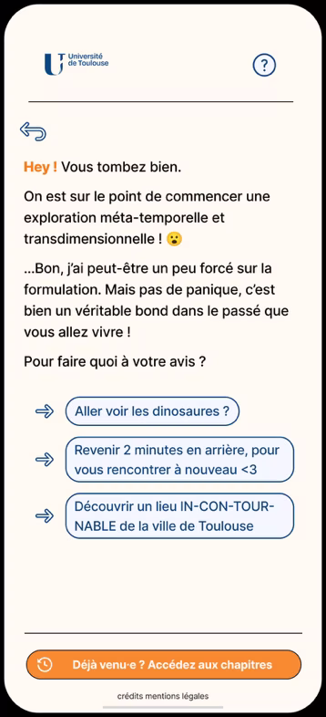 Version finale du dispositif narratif